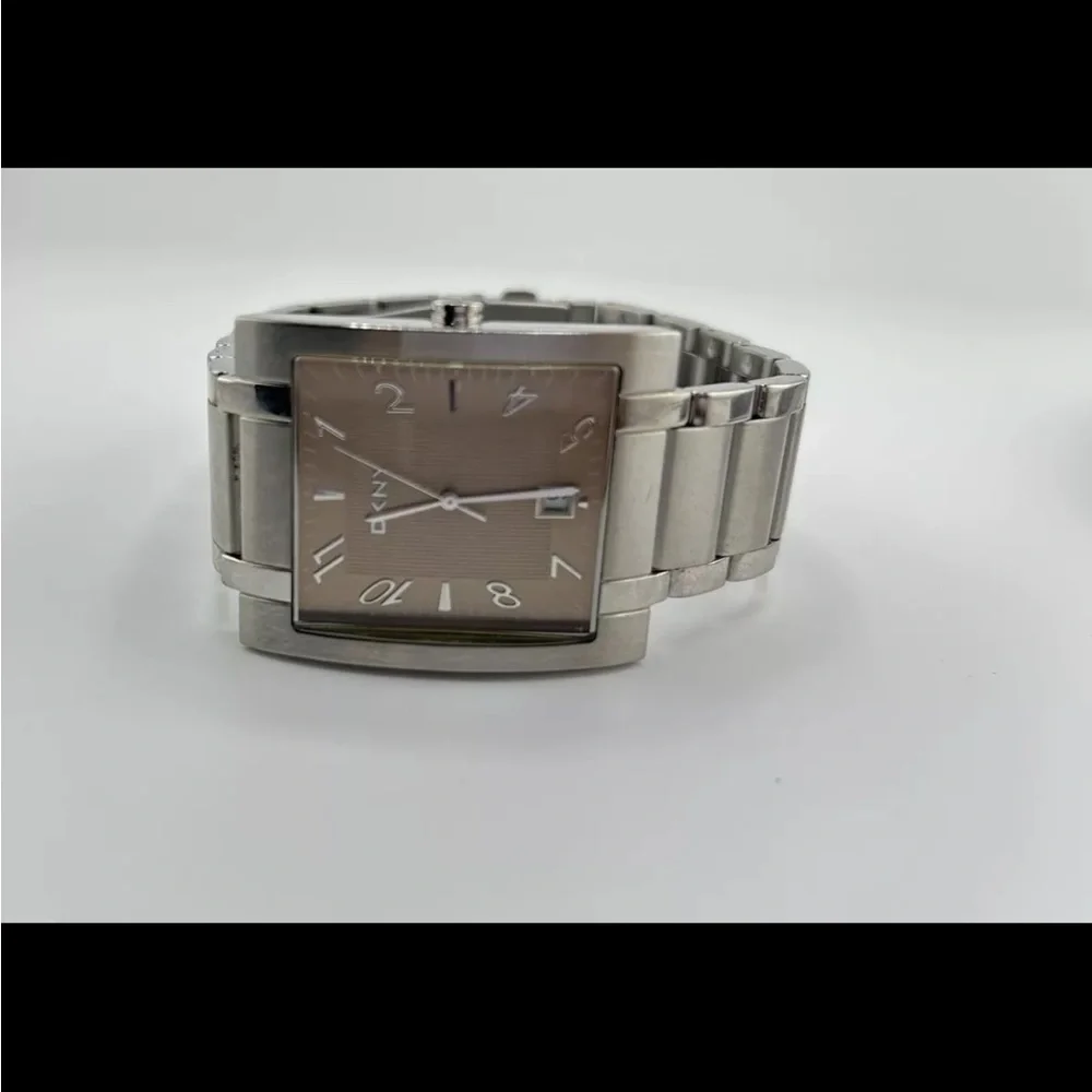 DKNY MEN'S WATCH - NY1171 SOLID STAINLESS STEEL #38 new battery
